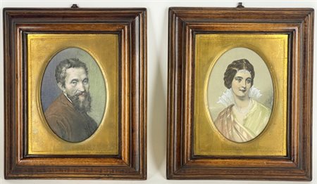 Coppia di incisioni su carta del 19°secolo, Ogni opera misura 12 x 17 cm.