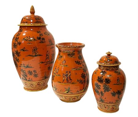 Tris di ceramiche di Albisola XX secolo Particolare tris di ceramiche di...