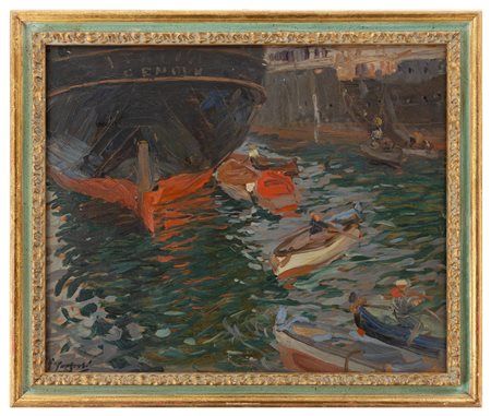 Giuseppe Graziosi - "Il porto di Genova "