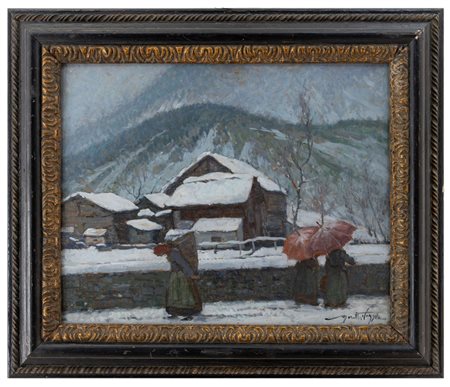 Mario Moretti Foggia - "Nevicata a Pecetto 1951"