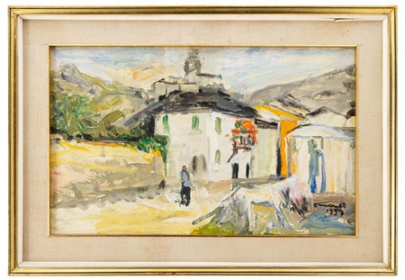 Cesare Monti - "la strada a  Dervio 1957"