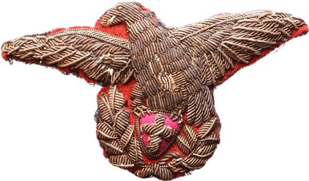  
Fregio da berretto m. 1903 da comandante della Guardia Regia primo quarto XX sec.
 60x110 mm