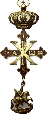  
Ordine Costantiniano, antico pendente di Gran Croce fine XIX sec.
 52x120 mm