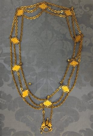  
Antico collare da Cameriere Segreto di Sua Santità metà XIX sec.
 