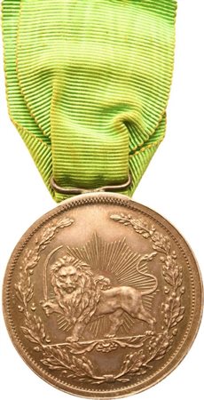  
Persia, Iran, Ordine del sole e del Leone, medaglia in argento per militari primo quarto XX sec.
 36mm