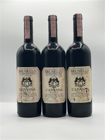 
Brunello Di Montalcino Riserva  Capanna  1991, 3 Bot
Tuscany 