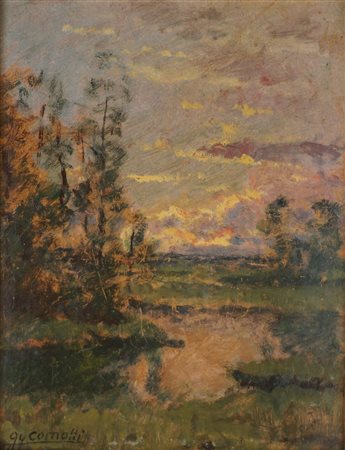 Gigi Comolli (Milano 1893 - 1976)  - Paesaggio a Oleggio Castello