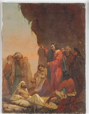 Scuola lombarda prima metà del XIX secolo - Scena di interno