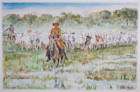 Aldo Saia - Buttero a cavallo