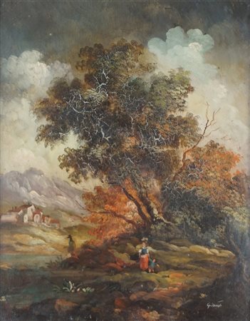 Anonimo - Paesaggio con figure