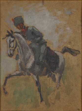 Anonimo di fine XIX secolo - Soldato a cavallo