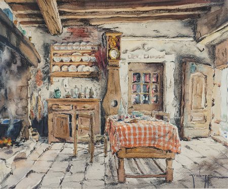 Georges Chappuis (1920 - 2010)  - Interno rustico