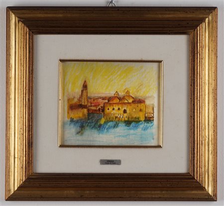 Due serigrafie su lastra d’argento di M. Carrai e Di Fonzo raffiguranti “Maniscalchi” e “Venezia”