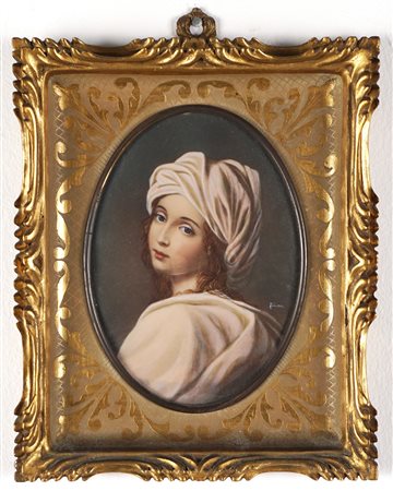 Anonimo di inizio XX secolo - Gruppo di tre fotominiature ritoccate a mano