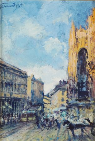 Giovannetti (Correggio 1898 - Milano 1978)  - Vecchia Milano, 1935