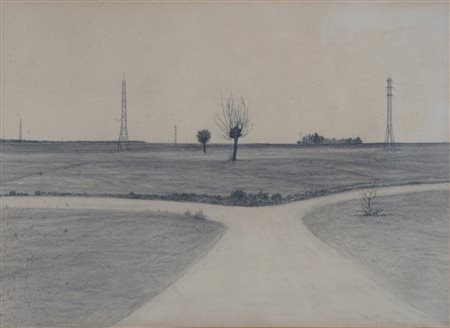 Ponina Ciliberti Tallone (Isola di San Giulio 1904 - Como ?)  -  Paesaggio di campagna