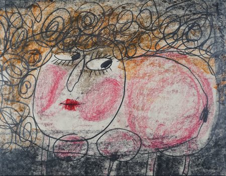 Marco Biassoni (Genova 1930 - Milano 2002)  - Volto, 1960