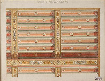 Maurice Onillon (XIX - XX)  - Studio per soffitto di salone