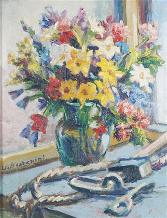 Umberto Bonzanini (Novara 1900 - 1988)  - Fiori della Val di Fassa, 1959
