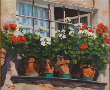 Anonimo seconda metà secolo XX - Davanzale fiorito