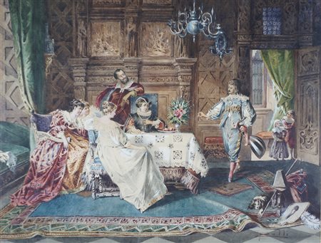 Luigi Polli (1852 - ?)  - Scena d'interno