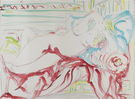 Anonimo seconda metà secolo XX - Nudo straiato, 1975