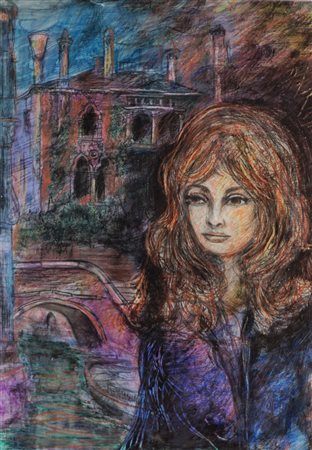 Anonimo seconda metà secolo XX - Ritratto a Venezia