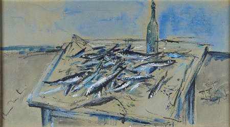 Bruno Martini - Natura morta con pesci