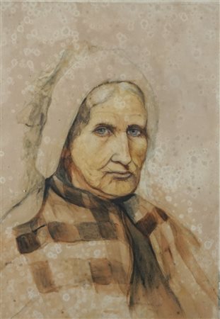 Anonimo di fine XIX secolo - Ritratto di donna anziana, 1923