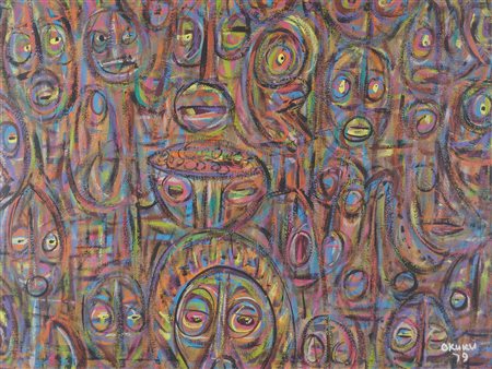 Anonimo seconda metà secolo XX - Volti tribali, 1979