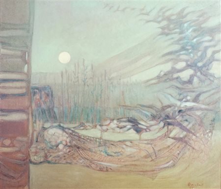 Anonimo seconda metà secolo XX - Paesaggio e astrazione, 1969