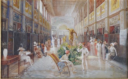 Scuola lombarda, inizio secolo XX - Festa nel salone d'onore