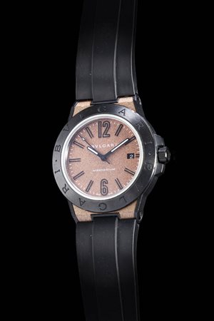 BULGARI<BR>Mod."Diagono Magnesium" ref. DG41SMC, serie recente