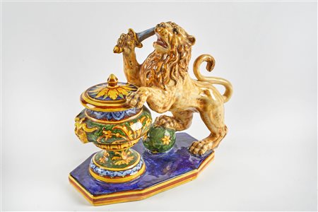 Angelo Minghetti (Bologna, 1822 - Bologna, 1885) 
Calamaio Anni '30
 Cm 20x24x11