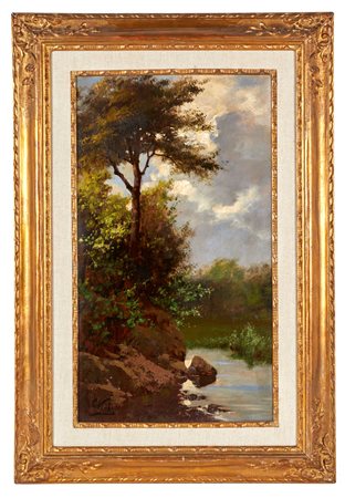 Coriolano  Vighi (Firenze, 1846 - Bologna, 1905) 
"Prima del temporale" 1875-78
Olio su tela Cm 63x36,5