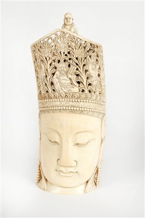  Scultura in avorio  Cm 33,5×13×12