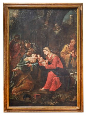Donato Creti (ambito di) (Cremona, 1671 - Bologna, 1749) 
"Natività" 
Olio su tela Cm 145x102