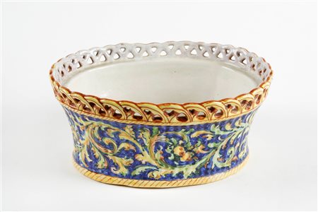 Angelo Minghetti (Bologna, 1822 - Bologna, 1885) 
Vaso fioriera   Metà del XX secolo
 Cm 11x24x21