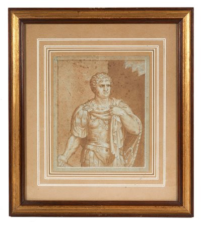  "Ritratto dell'imperatore Nerone" Acquerello su carta  Cm 21x17