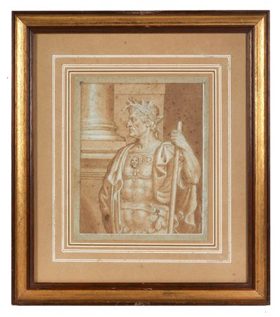  "Ritratto dell'imperatore Galba" Acquerello su carta Cm 21x17