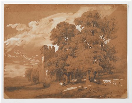  
"Paesaggio" 
Matita e tempera su carta Cm 22x31