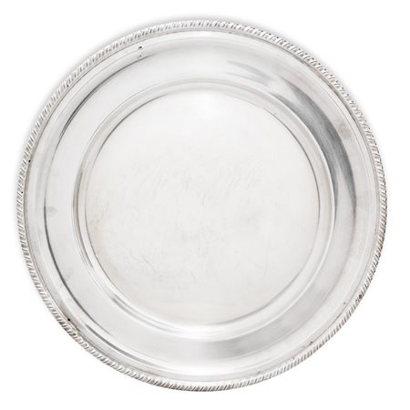 Piatto rotondo in argento 800