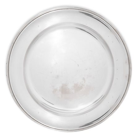 Vassoio rotondo in argento 800
