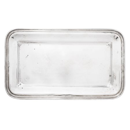 Vassoio rettangolare in argento 800