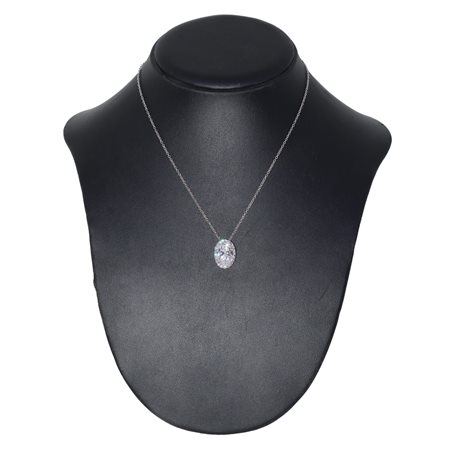 Pendentif in argento con zircone centrale tornito da ghiera di zirconi più piccoli intorno