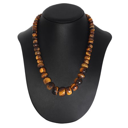 Collana in occhio di tigre con susta in argento