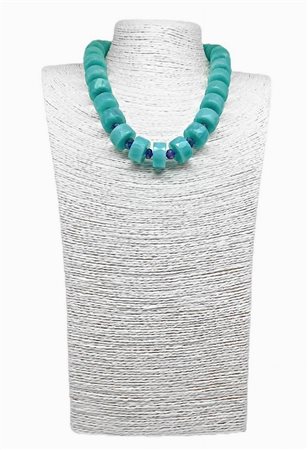 Collana a girocollo con rondelle di amazzonite azzurra intermezzate da piccole rondelle di ametista sfaccettata con chiusura in argento