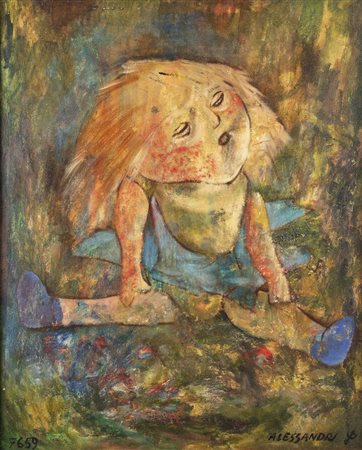 LORENZO ALESSANDRI<BR>Torino 1927 - 2000 Giaveno (TO)<BR>"Bambola brufolosa n 15" 1959