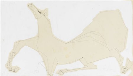 PONTE CORVO (Raffaele Pontecorvo)<BR>Roma 1910 - 1983 Torino<BR>"Cavallo" 1958