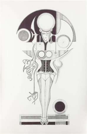 PONTE CORVO (Raffaele Pontecorvo)<BR>Roma 1910 - 1983 Torino<BR>"Senza titolo" 1974